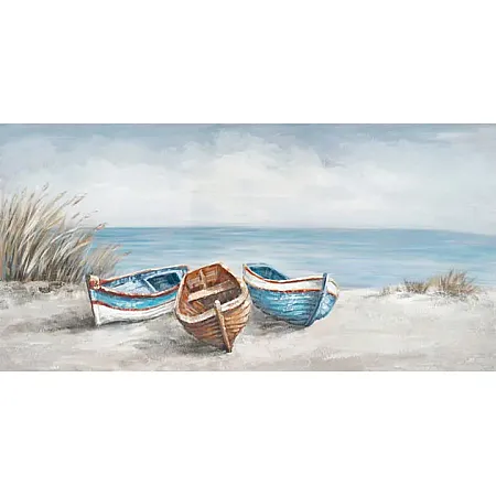 ΠΙΝΑΚΑΣ ΚΑΜΒΑΣ 3 ΒΑΡΚΕΣ ΣΤΗΝ ΑΚΤΗ 140x70cm 6/ΚΙΒ